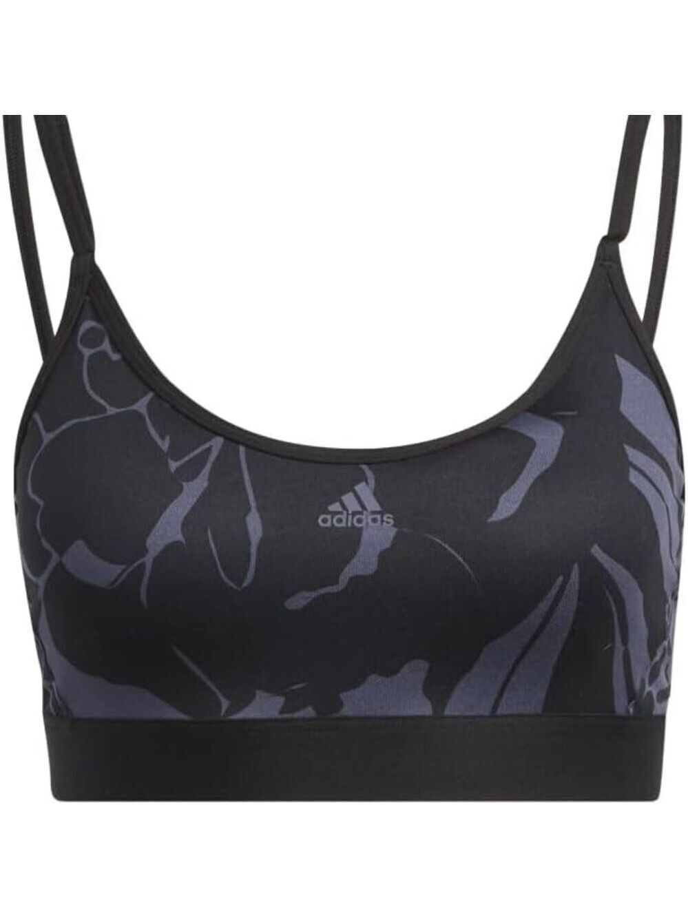 adidas Light Support Flower Print Sports Bra XL D-DD Shadow Navy NWT
